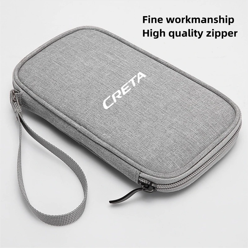 NEW Portable Waterproof Double Layers Storage Bags For car keys car Bank card For Hyundai creta ix25 2020 2019 2011