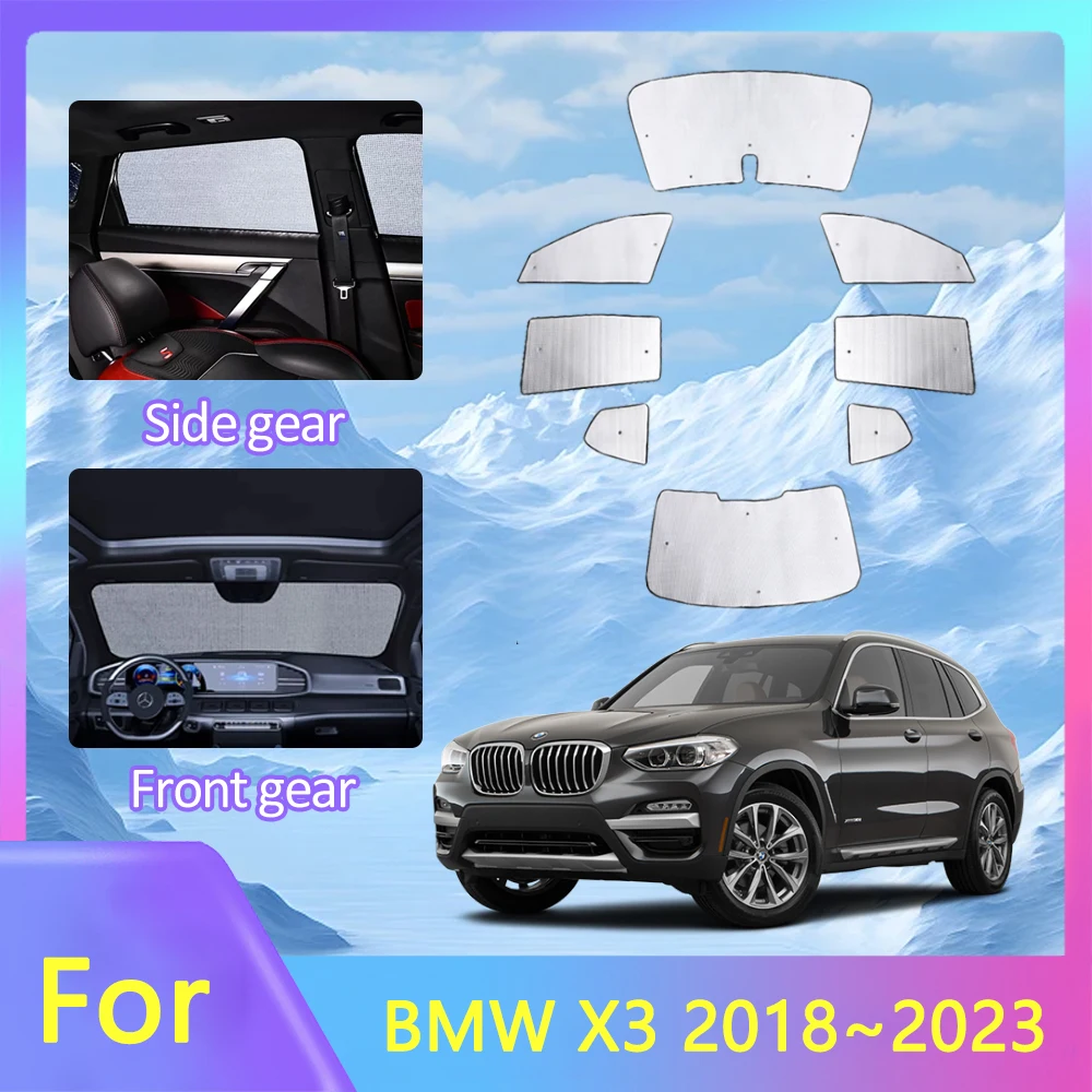 

Для BMW IX3 M Sport G01 F97 G08 MK3 2023 2022 2021 2020 2019 2018 Полное покрытие Автомобильный солнцезащитный козырек Солнцезащитный козырек на лобовое стекло Боковое окно