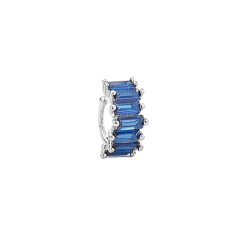 Irregular Square Zircon Ear Clip Earrings for Women