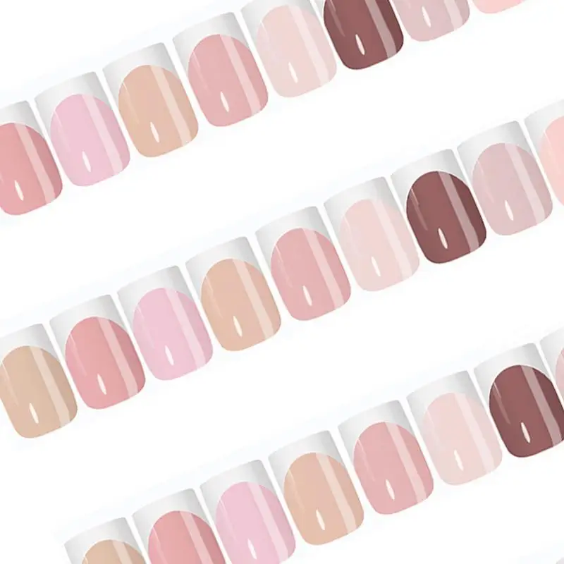 14 Größen Extra Kurze Quadratische Matte French Press-On Nägel 140 Stück Nude Pink Soft Gel Full Cover Nagelspitzen