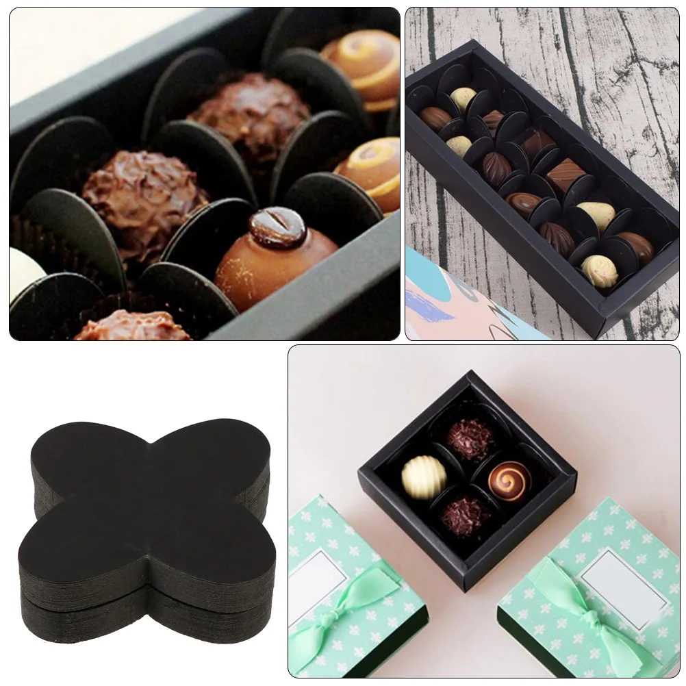 100Pcs Chocolate Compartment Trays Reliable Performance Applicable Caramels Confections Special Days Decor Tray