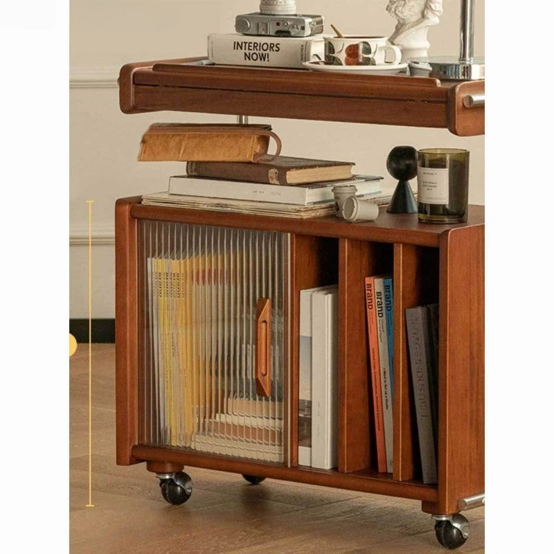 خزانة جانبية لتناول الطعام يابانية إسكندنافية لغرفة المعيشة وغرفة النوم وطاولة قهوة متنقلة وطاولة جانبية عتيقة بجانب السرير