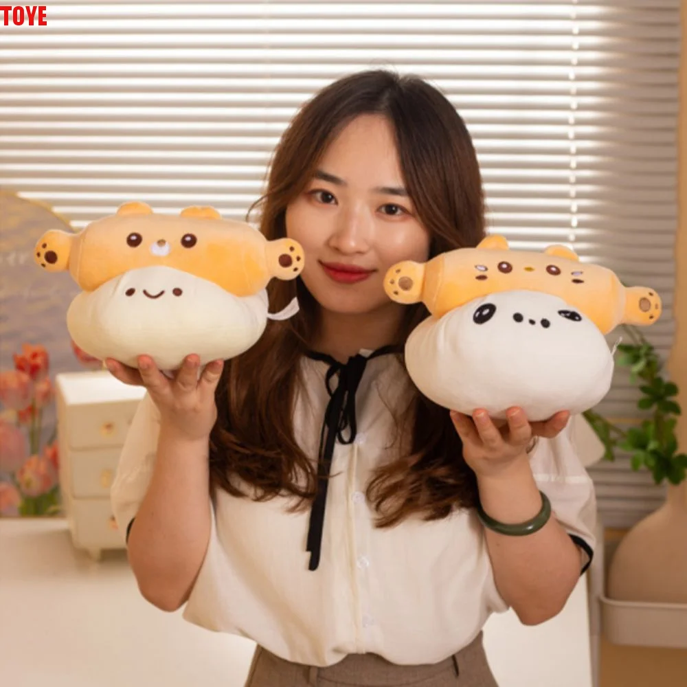 

Soft Rolling Pin Cat Plush Toys Cartoon Smile Dough Cat Plush Doll Big Eyes Simulation Rolling Pin Dog Plush Doll Home Decor