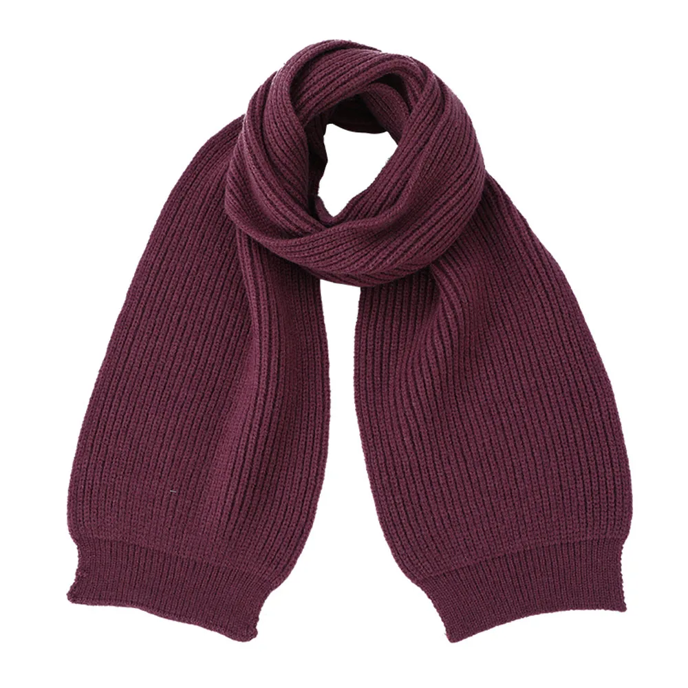 New Brand Scarf For Women Neck Collar Keep Warmer Thick Soft Wool Lady Grandma Winter Gift For Men Knitted Scarves