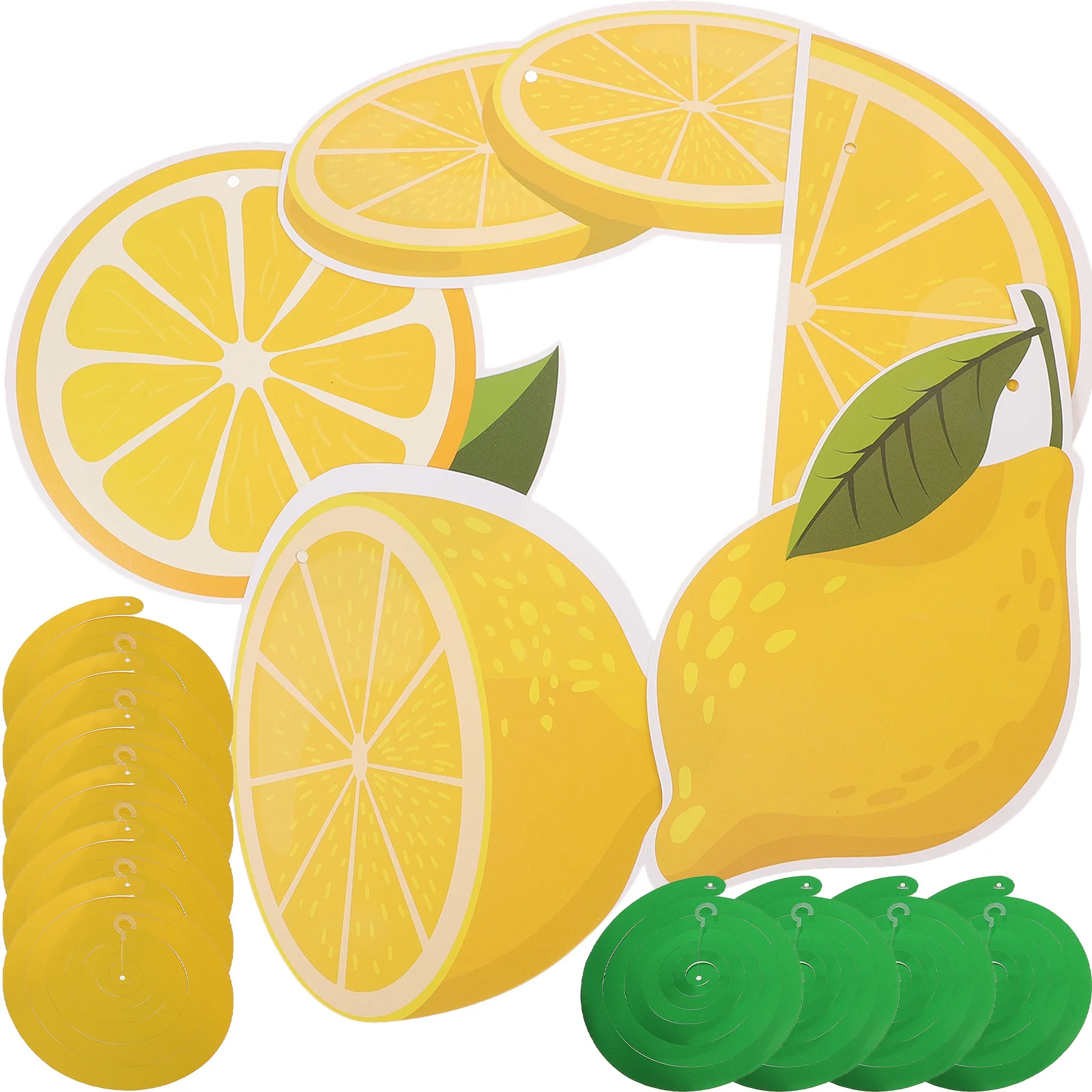 

10 set Fruit Hanging Swirl Pendants Lemon Spiral Decor Party Ceiling Decoration Paper Swirl Ornaments For Birthday Wedding Home