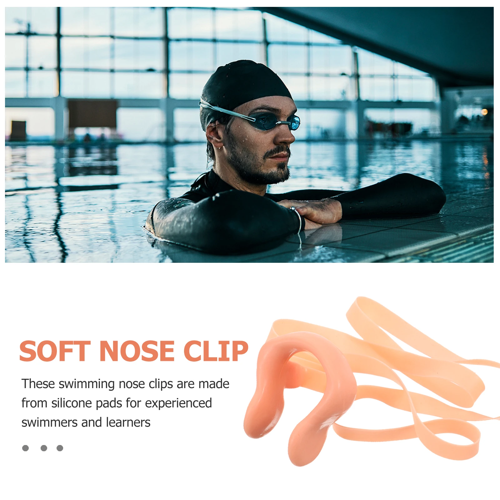 5 個のシリコン製水泳用ノーズクリップストラップパッド入り快適な耐引裂性耐摩耗性弾性安全な簡単な取り外し子供大人