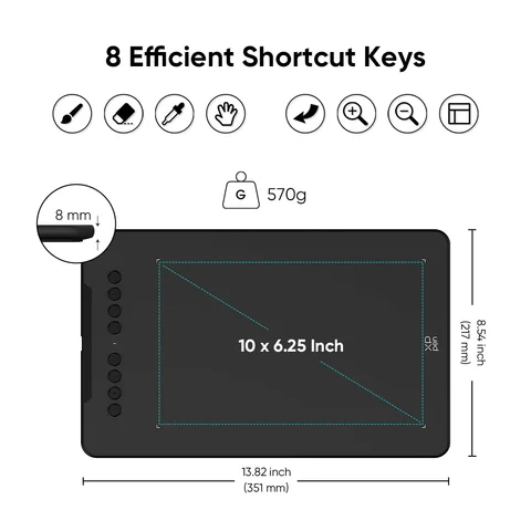 XPpen Deco 01V3 графический планшет 10 дюймов