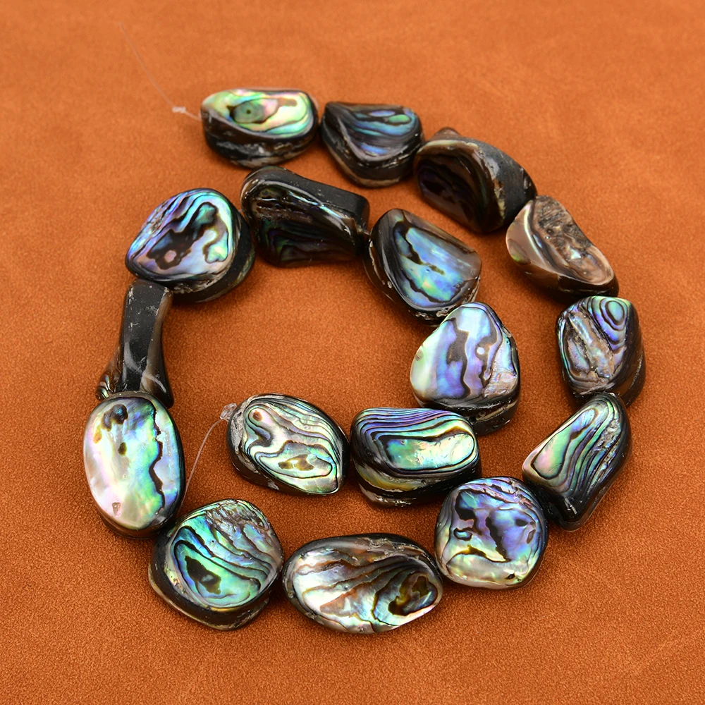 APDGG Natural Big Green Abalone Shell Mother Of Pearl Loose Beads 15.5'' Jewelry Accessories