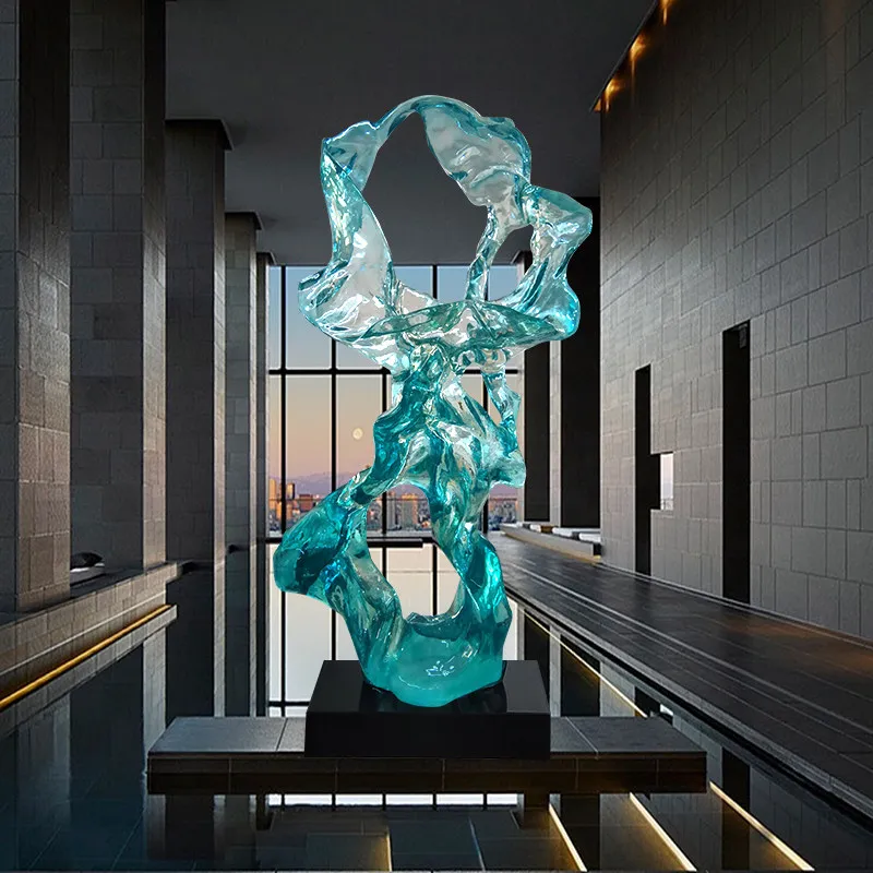 XL Senior Hotel Lobby Taihu Stone Ornament Creative Home Living Room Work of Art Large Floor Sculpture