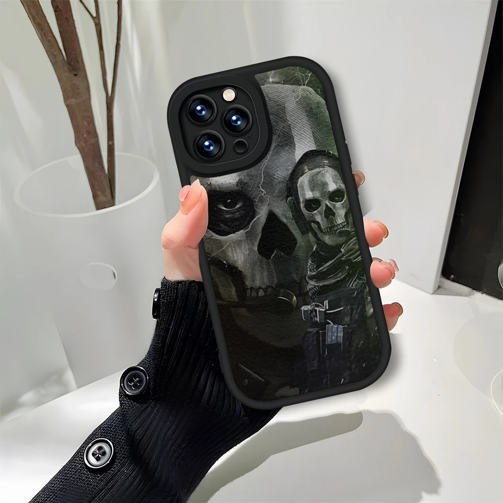 Call of Dutys Phone Case Black For IPhone 11 14 13 12 Pro Max Mini Xs X Xr 7 8 Plus SE2020 Leather Silicone Soft Texture Coque