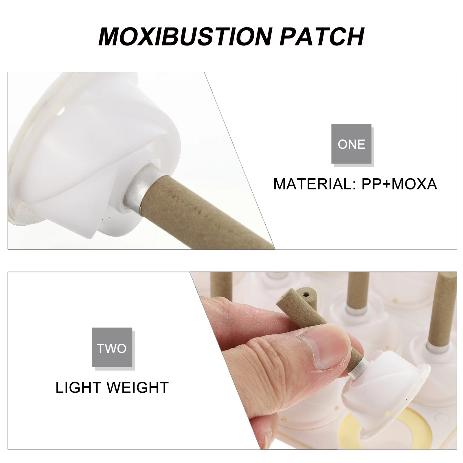 

64 Pcs Moxibustion Patches Safe Use Vent Design Smoke Overflow Practical Small Portable Pain Relief Blood Circulation Metabolism