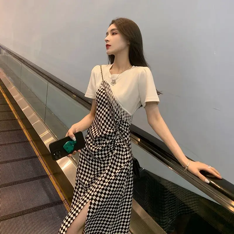 Clothes Bandage Holiday Dresses for Women 2024 Midi Woman Dress Chic and Elegant Pretty Loose New In Outfits Cheap Casual Luxury