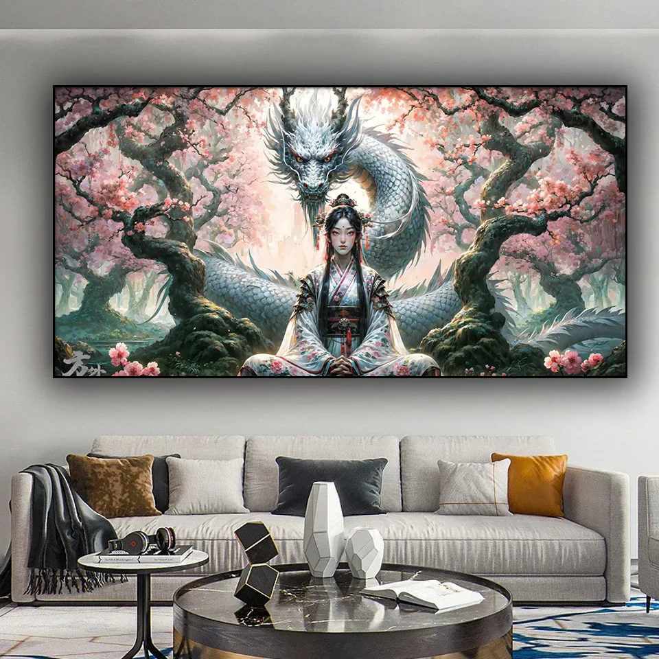 

Алмазная живопись с лесным деревом драконом для женщин, вышивка крестиком своими руками, полная Алмазная мозаика, портрет для домашнего декора