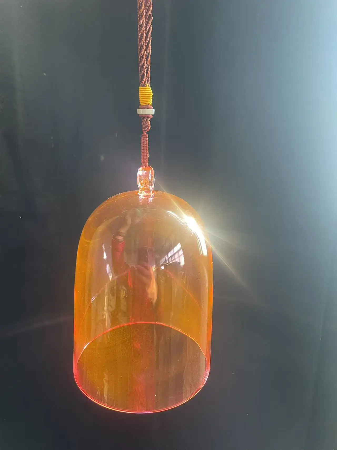 Crystal singing bell magic pink  color or other any color 5th ocatve perfect pitch 432Hz C note high Crown chakra or C# note