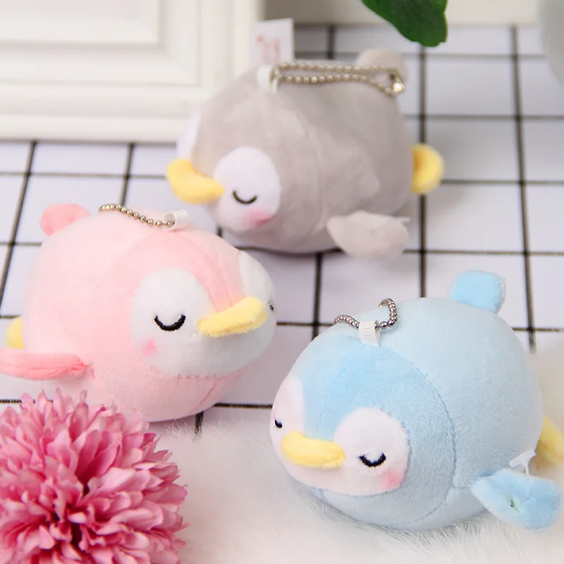 オーシャンパークのかわいい眠っているペンギンのぬいぐるみ、北極ペンギンの人形、バックパックペンダント、キーホルダー、学生のバックパックの装飾ペンダント