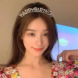 Fashion Hair Comb Temperament Rhinestone Hairbands For Women Girls Birthday Party Headband Hair Accessories