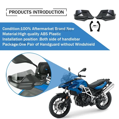 Imagen 2 del producto Protector de manos de extensión, palancas de embrague de freno, Protector de parabrisas para BMW F700GS F800GS F650GS F 700 800 650 GS