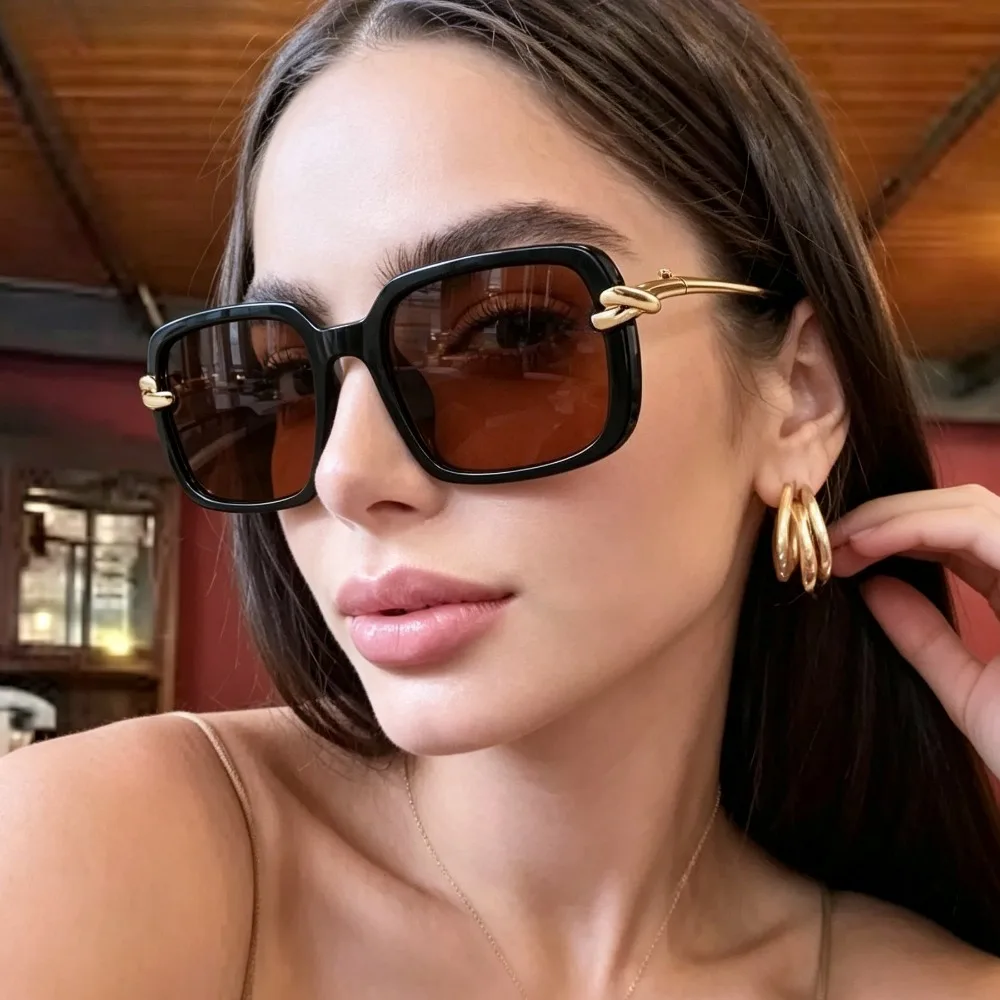 2026 New Sun Glasses Metal Legs Narrow-framed Rope Sunglasses for Women Men Rectangular Outdoor Driving Fashion Eyewear