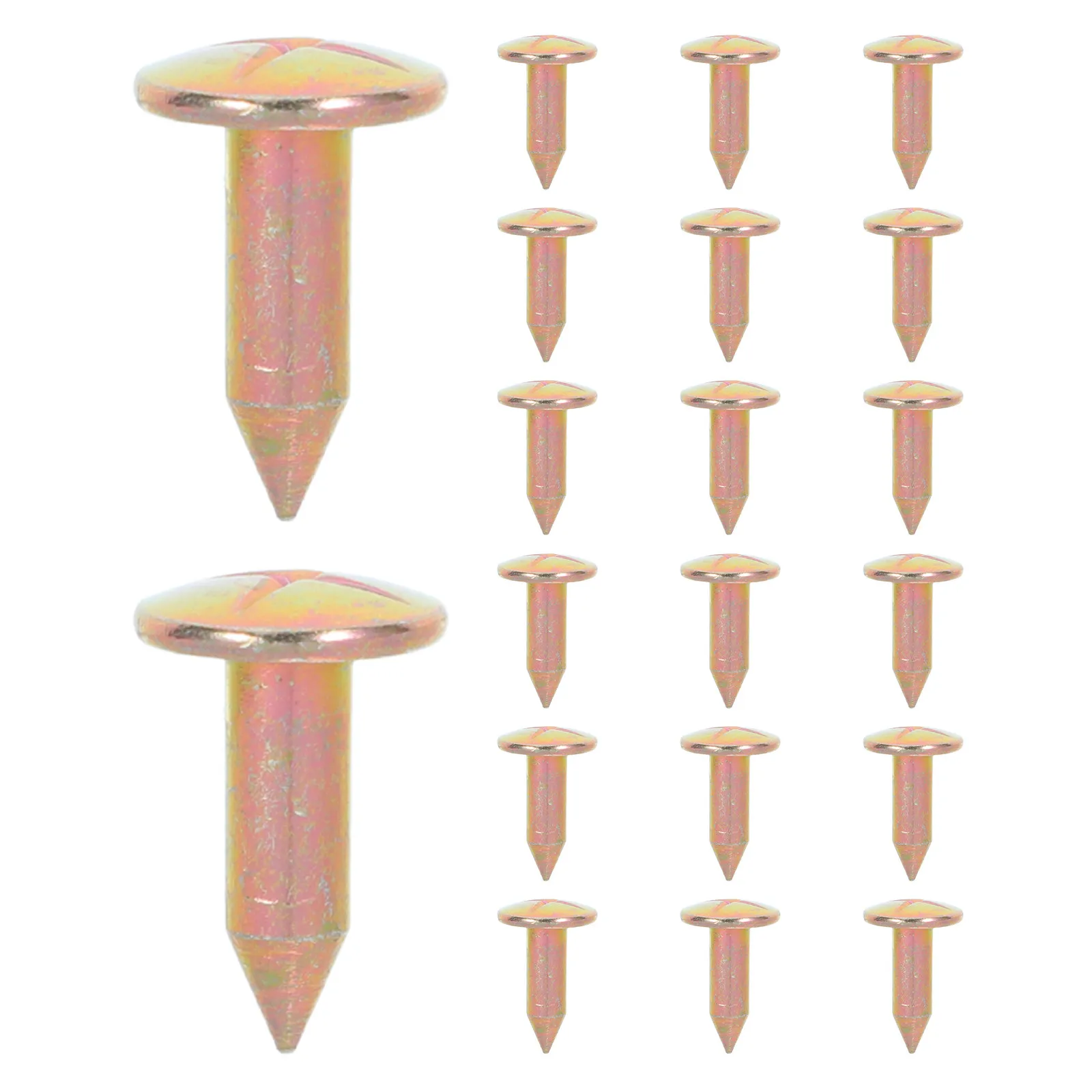 20Pcs Land Boundary Marker Nail Galvanized Heavy Duty Survey Reference Nail for Civil Engineering Road Survey Marker Spike