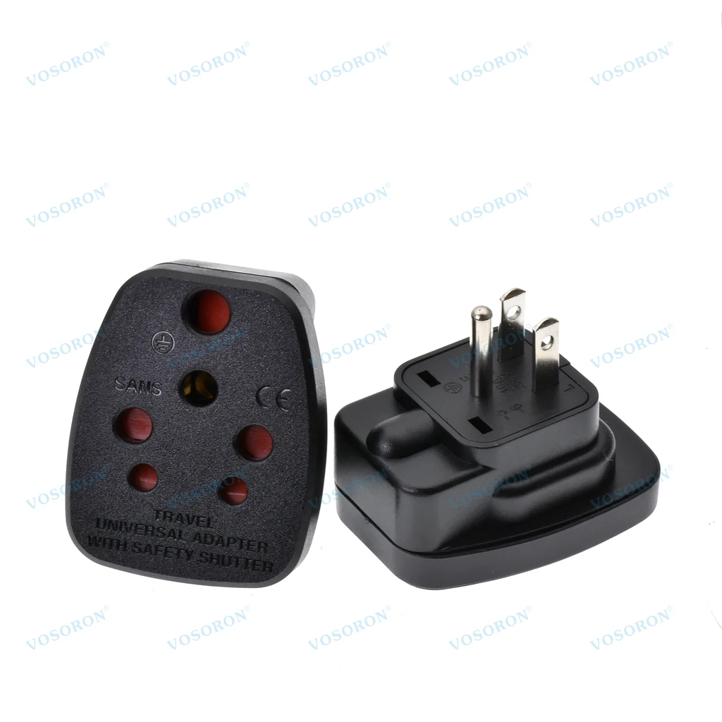 

1pcs South African to US Travel Adapter Type B America Electrical Plug Socket India Type D/M AC Power Outlet Socket