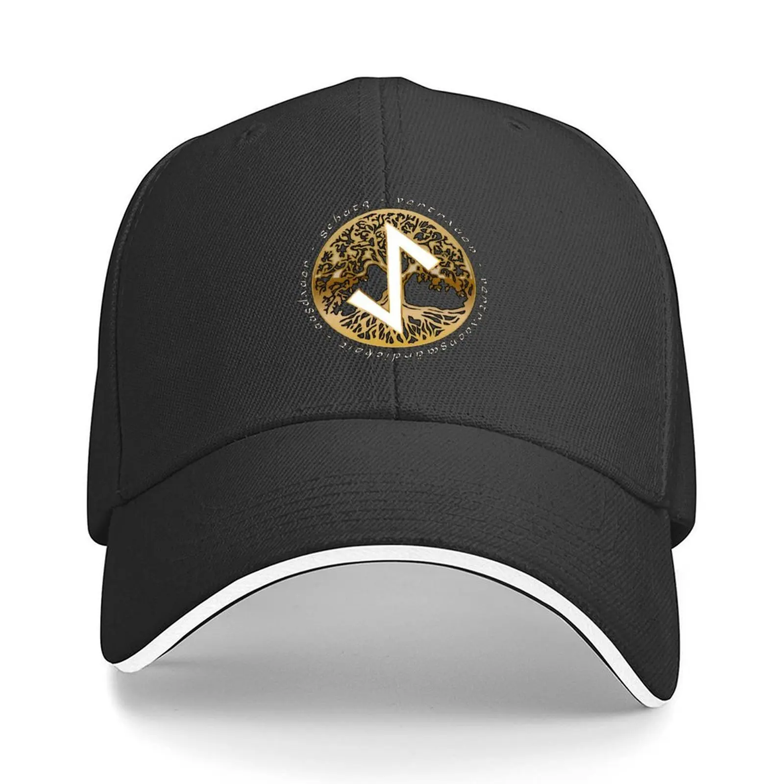 

Rune Eihwaz Tree of Life Birthday Rune December 28th to January 13th Baseball Cap Streetwear Women Hats Men's