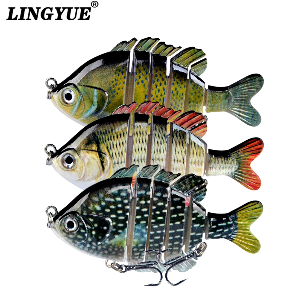 

LINGYUE New Arrival 1PCS 8.5cm 24.7g Fishing Baits Hard Wobblers 6 Segments Swimbait Crankbaits Fishing Tackle With Retail box