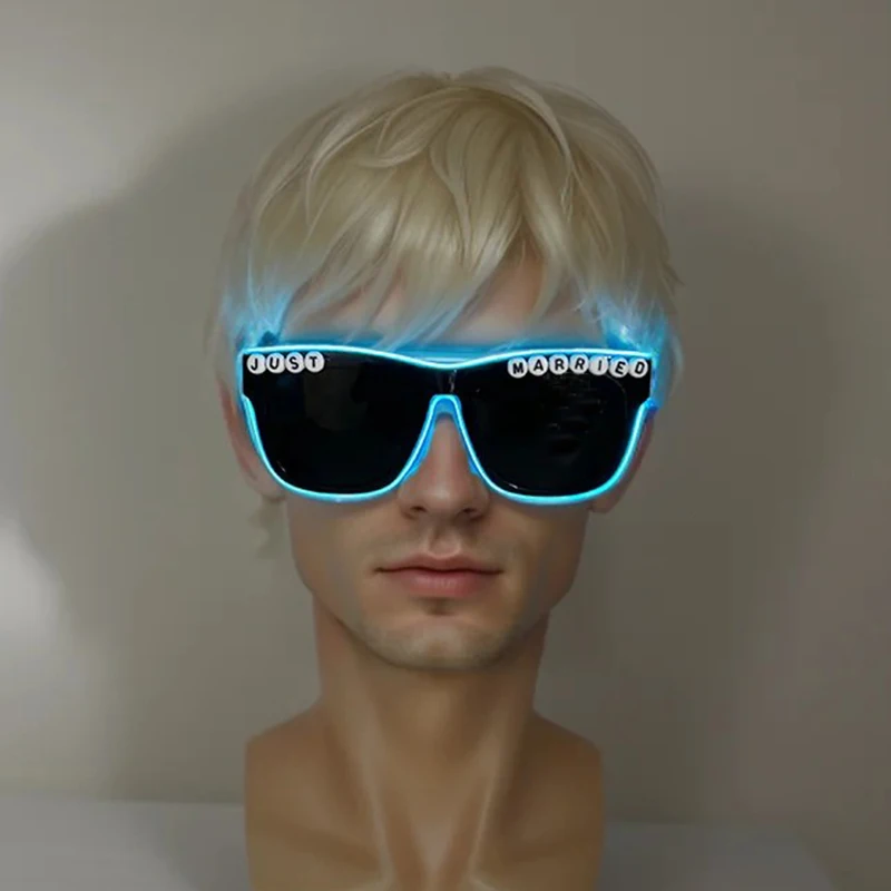 Creative Personality Luminous Stage Performance Glasses Fluorescent Glowing Carnival Supplies Neon Light Up Bar Club Eyewear