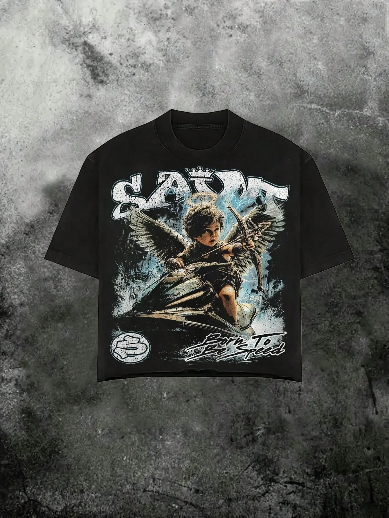 Born To Be Speed Jet Ski Cupid Y2K Street Trend Brand Graphic T-Shirt Cotton Men Women Streetwear Tee