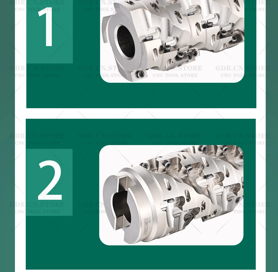 BAP BAP400R 400R Spiralförmiger Schneidkopf für Maisfräser. Verwendet für APMT APMT1604 1604 1135 Wendeschneidplatten für FMB FMB22 FMB27 Werkzeughalter. – Detail 15