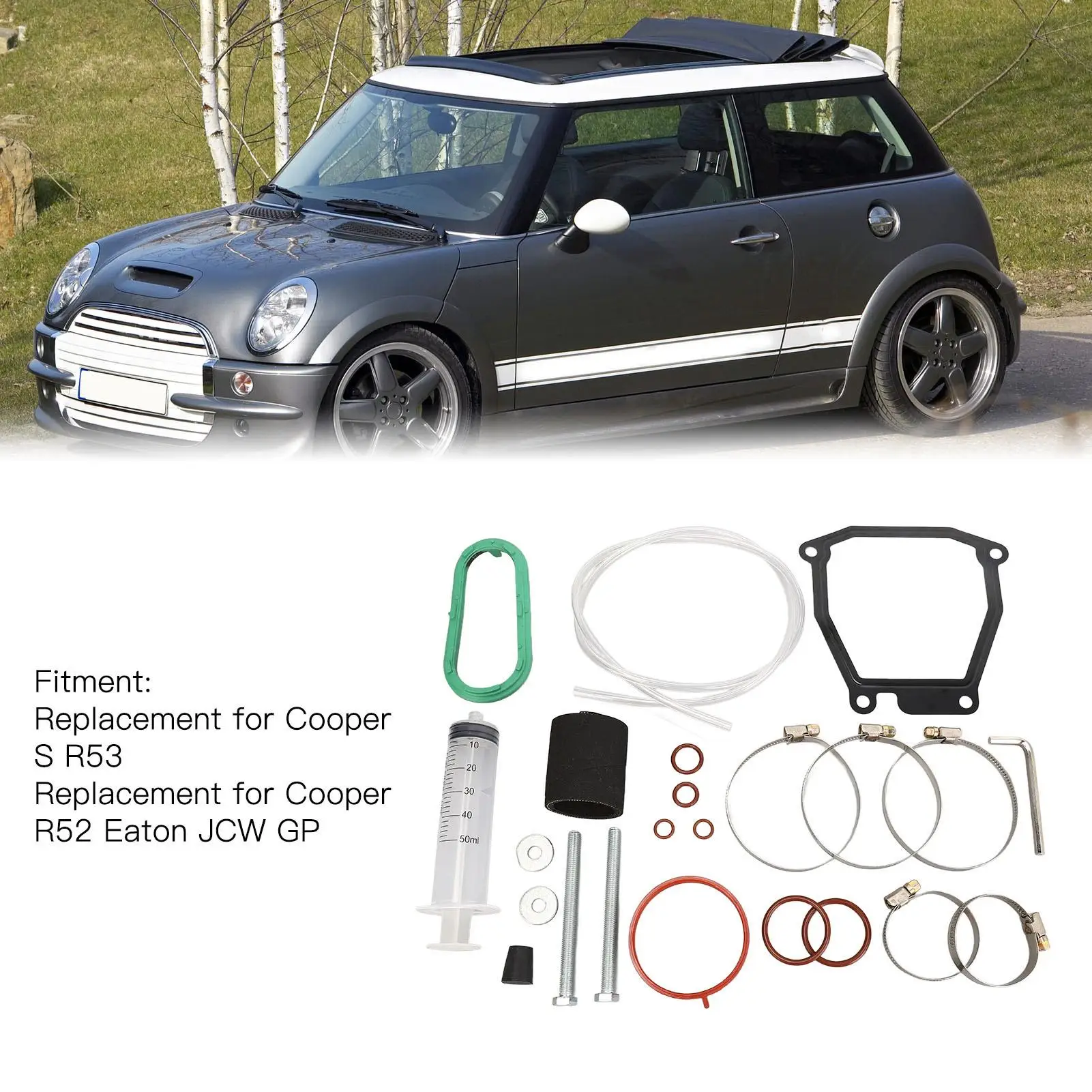 23pcs Supercharger Service Kit Car Accessories Replacement for Mini cooper S R53 R52 for eaton JCW GP