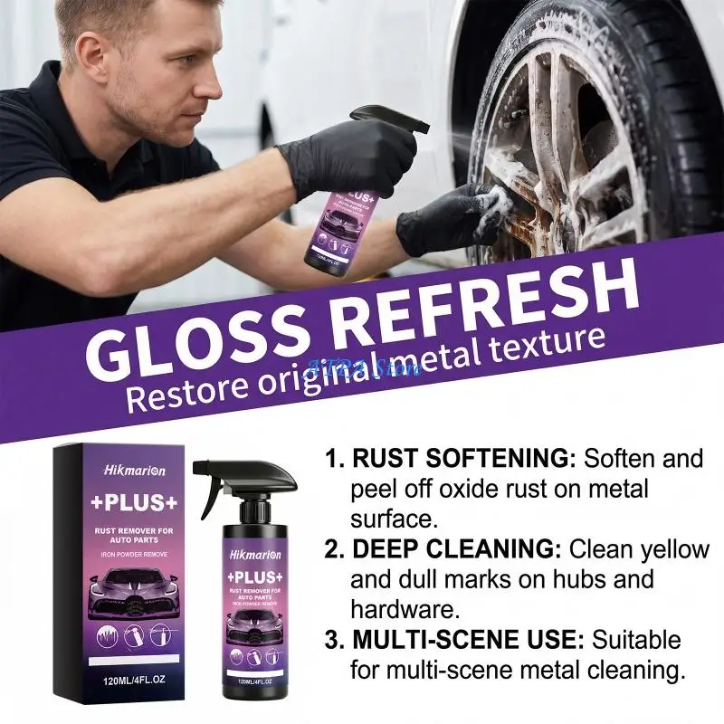 U13C Efficient Car Body Rust Eliminators Quick-Acting Rust Removal Sprayer Iron Powder Cleaner for Automotive Detailing