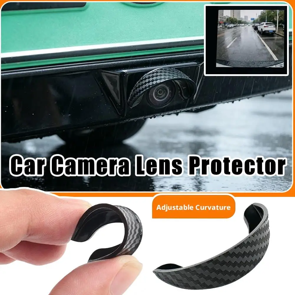 1Set Carbon Backup Camera Rain Shield Waterproof Cover Universal Car Rear Camera Rain Visor Non-Destructive Installation