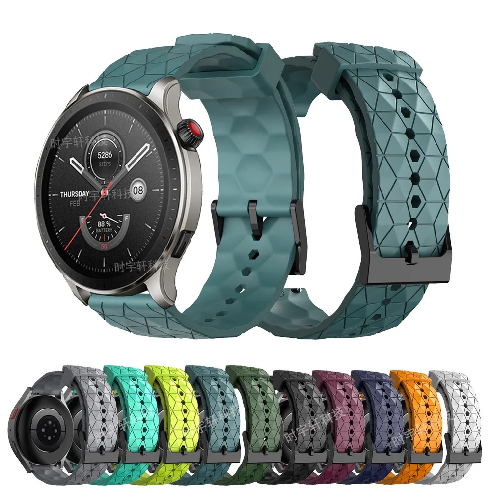 

22mm Silicone Strap For Amazfit GTR 4/3 Pro/2 2E/47mm Smartwatch Bracelet Band For Huami Amazfit Bip 5/Pace/Stratos 3 2S Correa