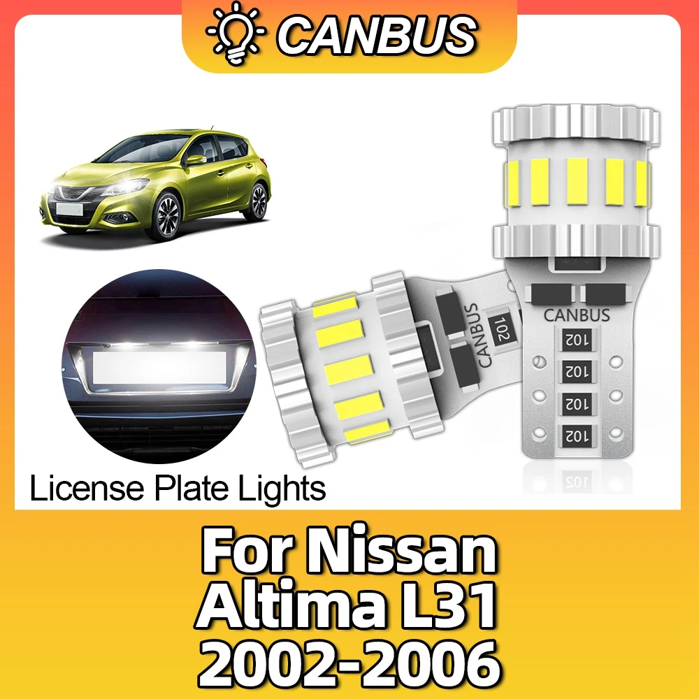 

Car Interior Bulb W5W T10 LED Canbus 194 168 Map Parking Lamp License Plate Light For Nissan Altima L31 2002 2003 2004 2005 2006