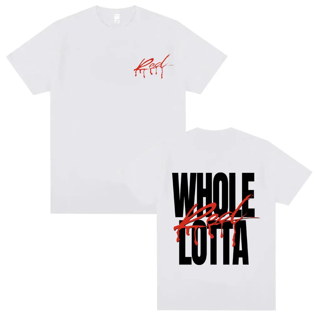 Camiseta de Algodón con Gráfico de Playboi Carti Whole Lotta Red, Estilo Hip Hop, Manga Corta, para Hombre y Mujer, Talla Grande, Moda 2026