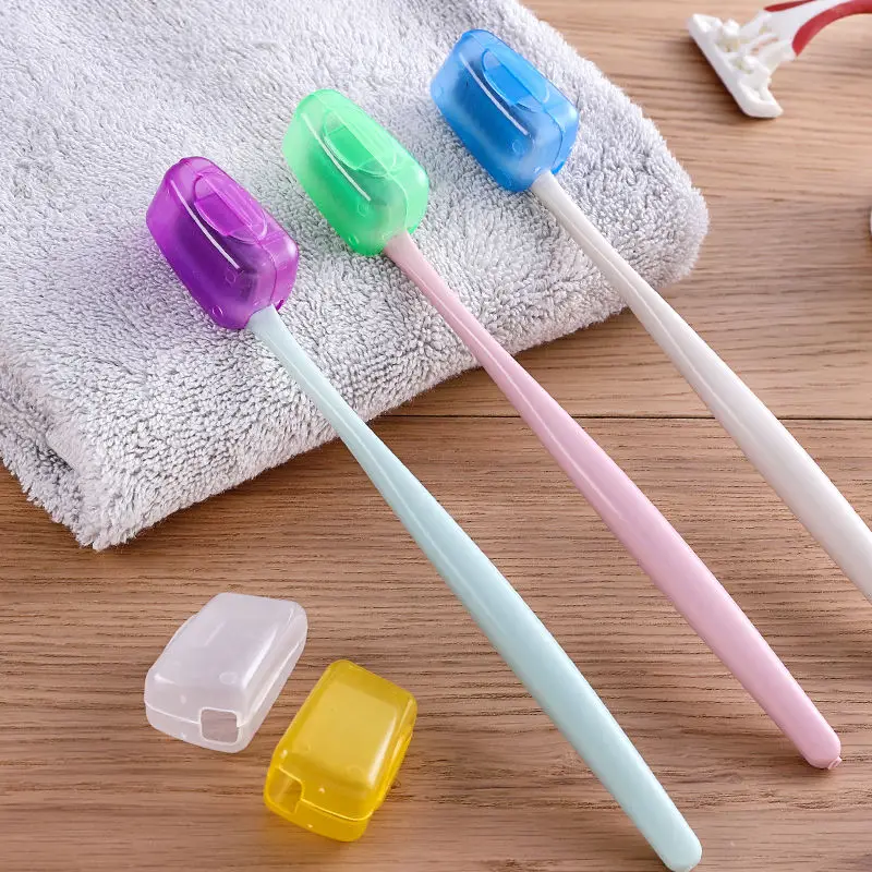 Portable Toothbrush Covers with Cap Travel-Sized Protective Anti-Dust Cases Batnroom Travel-Sized Protective Anti-Dust Cases