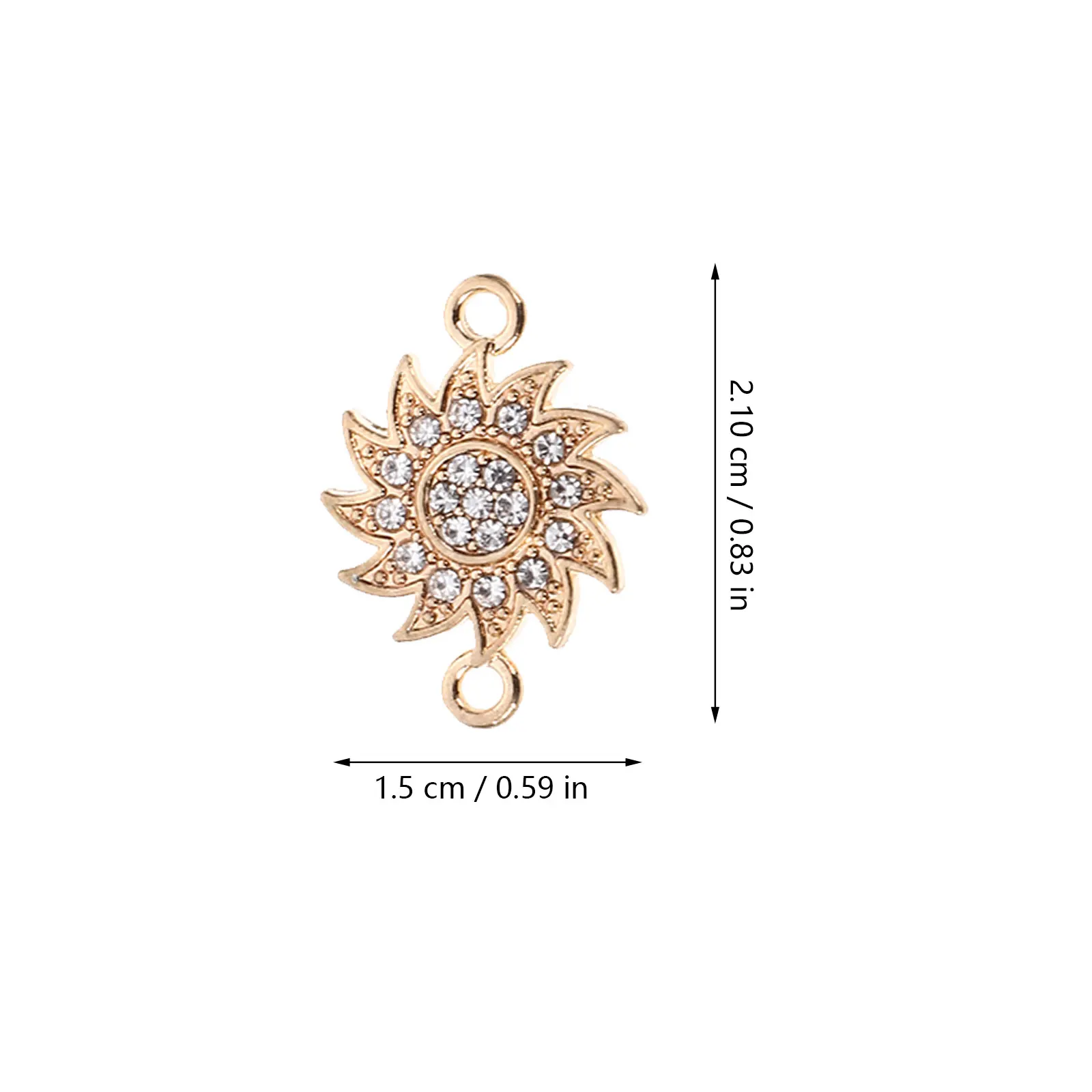 

20 Pcs Sun Flower Pendant Making Charm Jewelry Pendants Sunflower Necklace Rhinestones