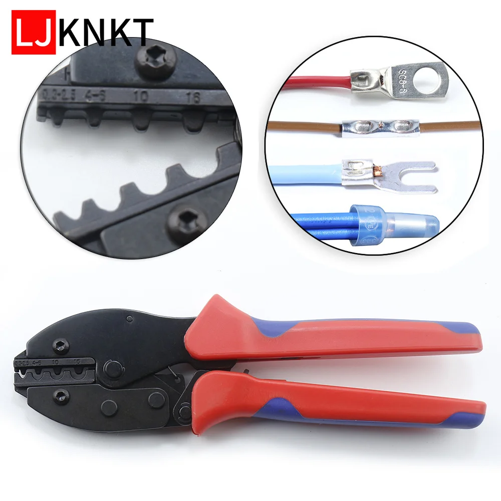 

Ratchet Point Crimping Pliers Labor Saving Connectors Tube Terminal opper nose Wire connector Cable Wire Crimper press hand Tool