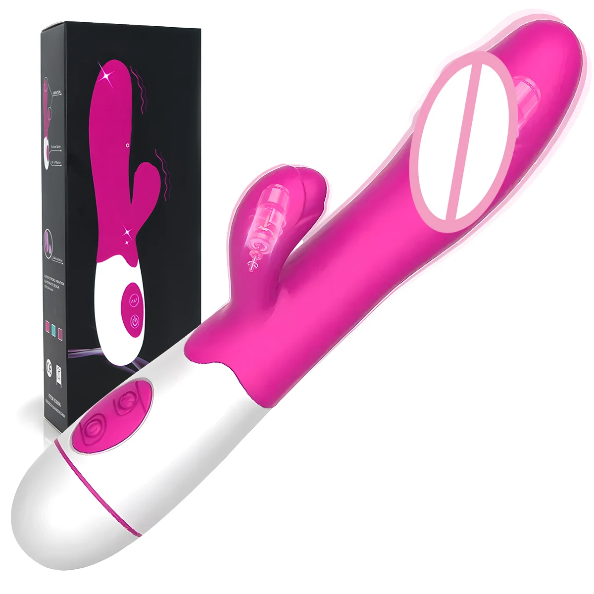 Rabbit Vibrator Dildo Powerful Dual Vibration G Spot Clitoris Stimulation Masturbators Vaginal Massager Adult For Women Sex Toys