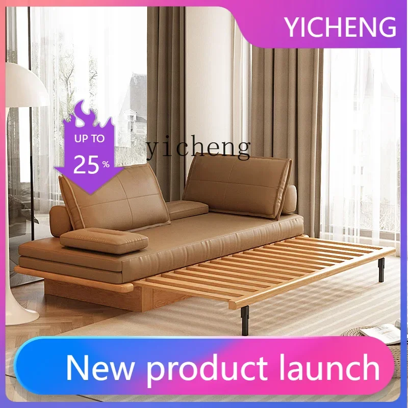 

LYY складной многофункциональный диван-кровать двойного назначения для гостиной, скандинавский кожаный диван из микрофибры в стиле ретро