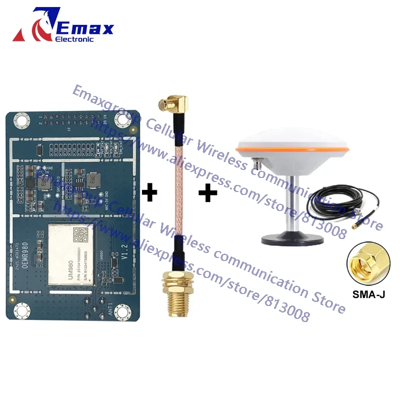 EM-OEMR980 Core Board UM980 RTK GPS Module With EM-500 High-precision Antenna RTK GNSS Receiver