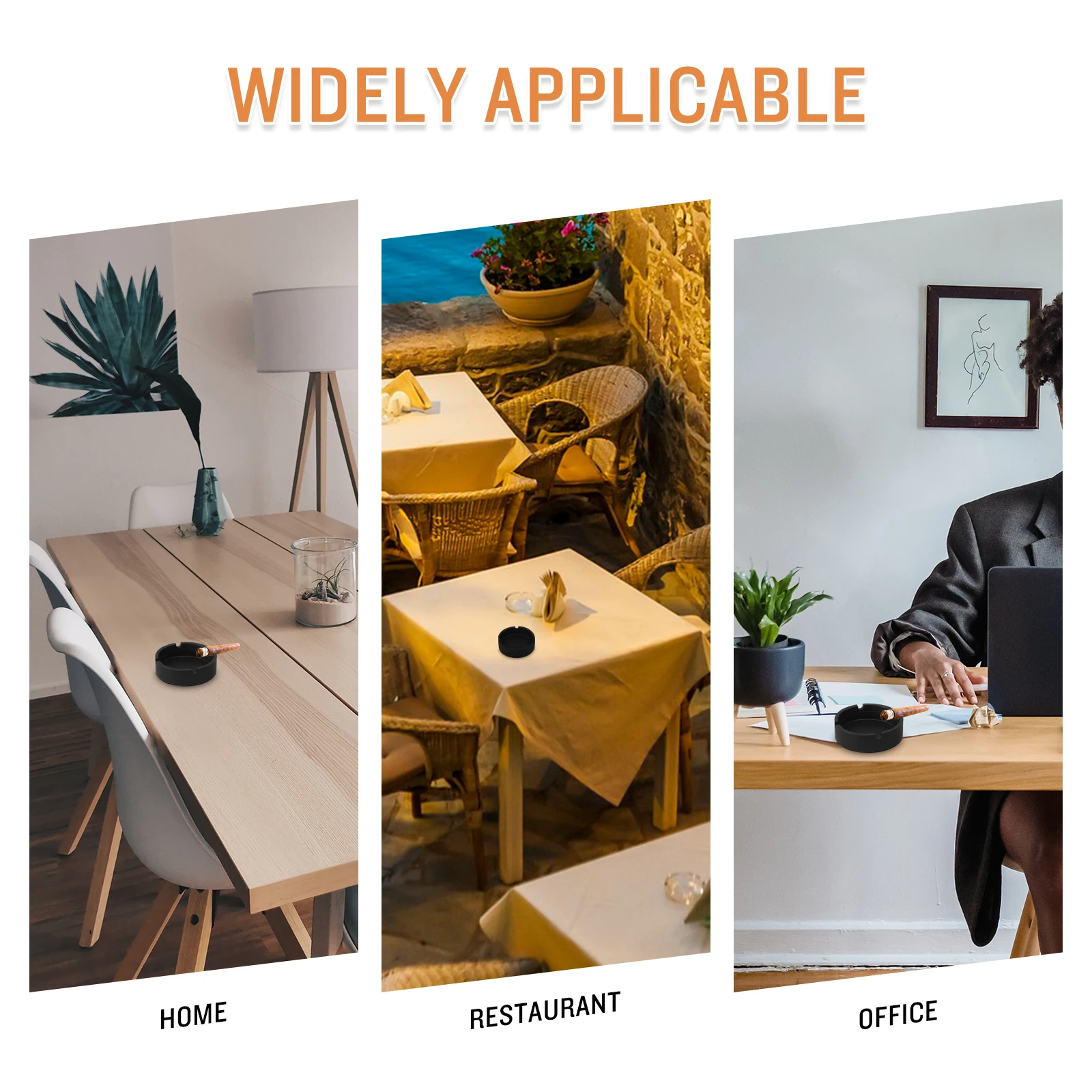 

4pcs Silicone Ashtray Smooth Edges Easy Clean Simple Design Decorative Household Ashtray For Home Office Bar Restaurant Use