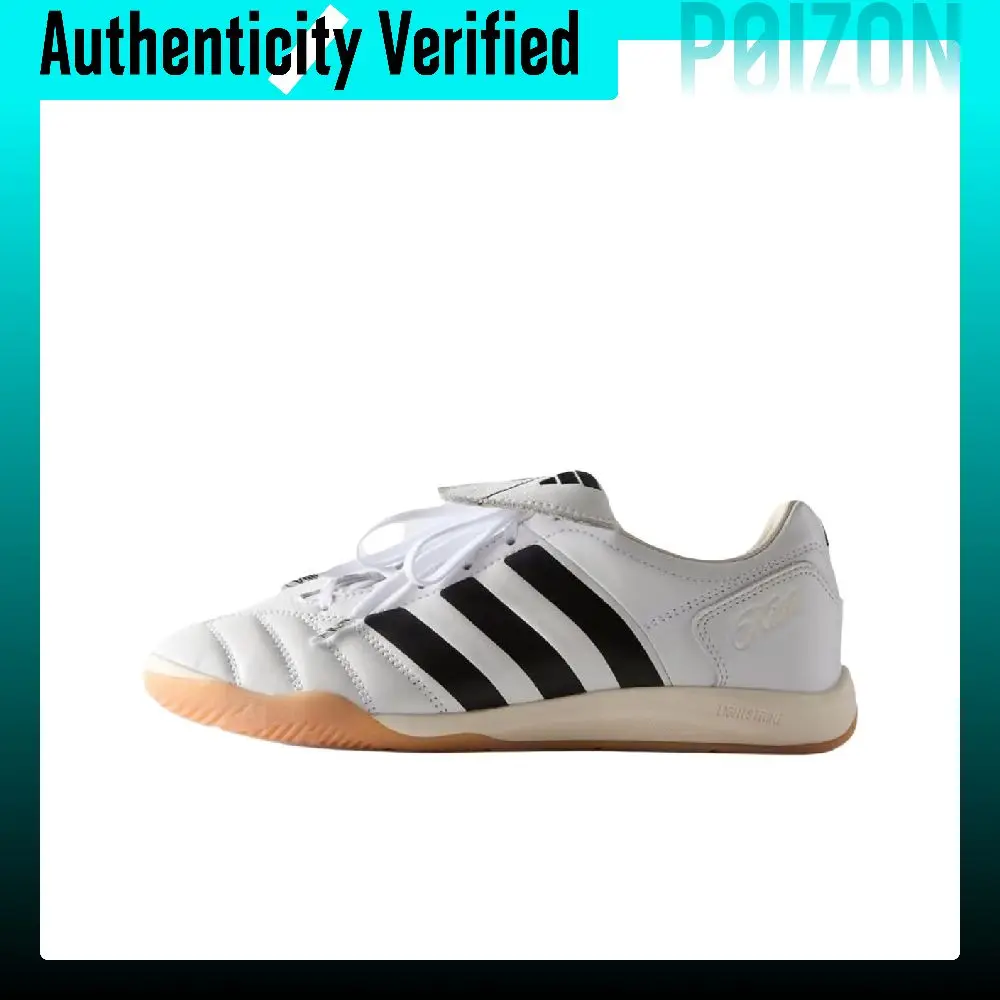KITH X Adidas Predator Soccer Shoes Unisex Low Top White/Black JS0727