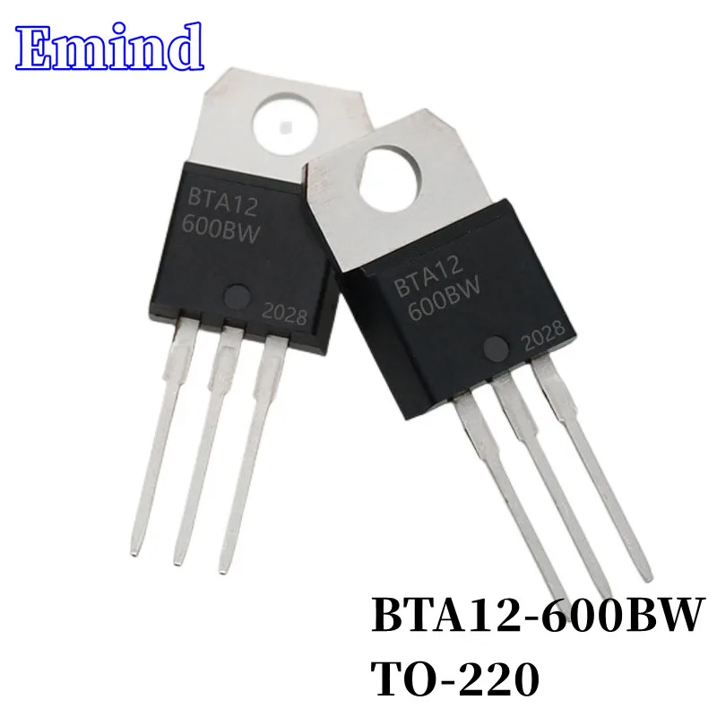 

20/50/100/200/500Pcs BTA12-600BW BTA12 Triac 12A/600V TO-220 DIP Thyristor Large Chip