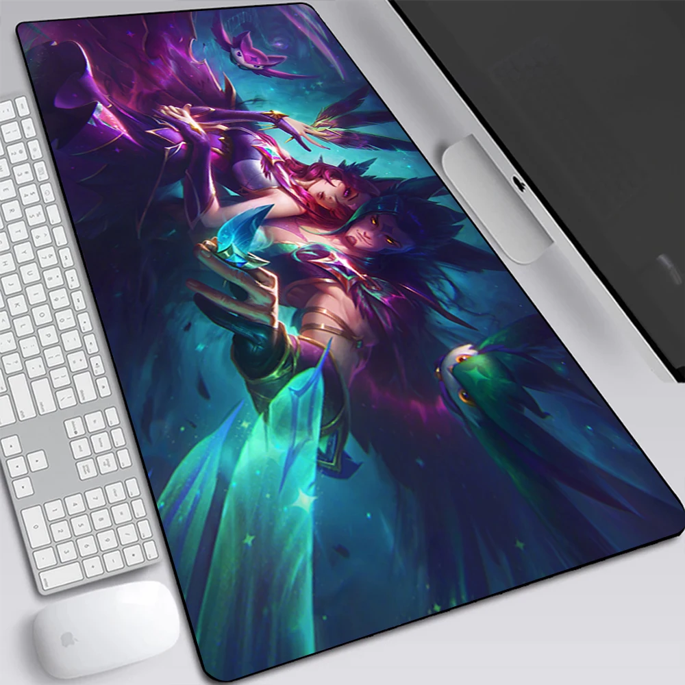 League of Legends Xayah Rakan Large Gaming Mouse Pad Computer Laptop Mousepad Office Keyboard Pad Desk Mat PC Gamer Mouse Mat