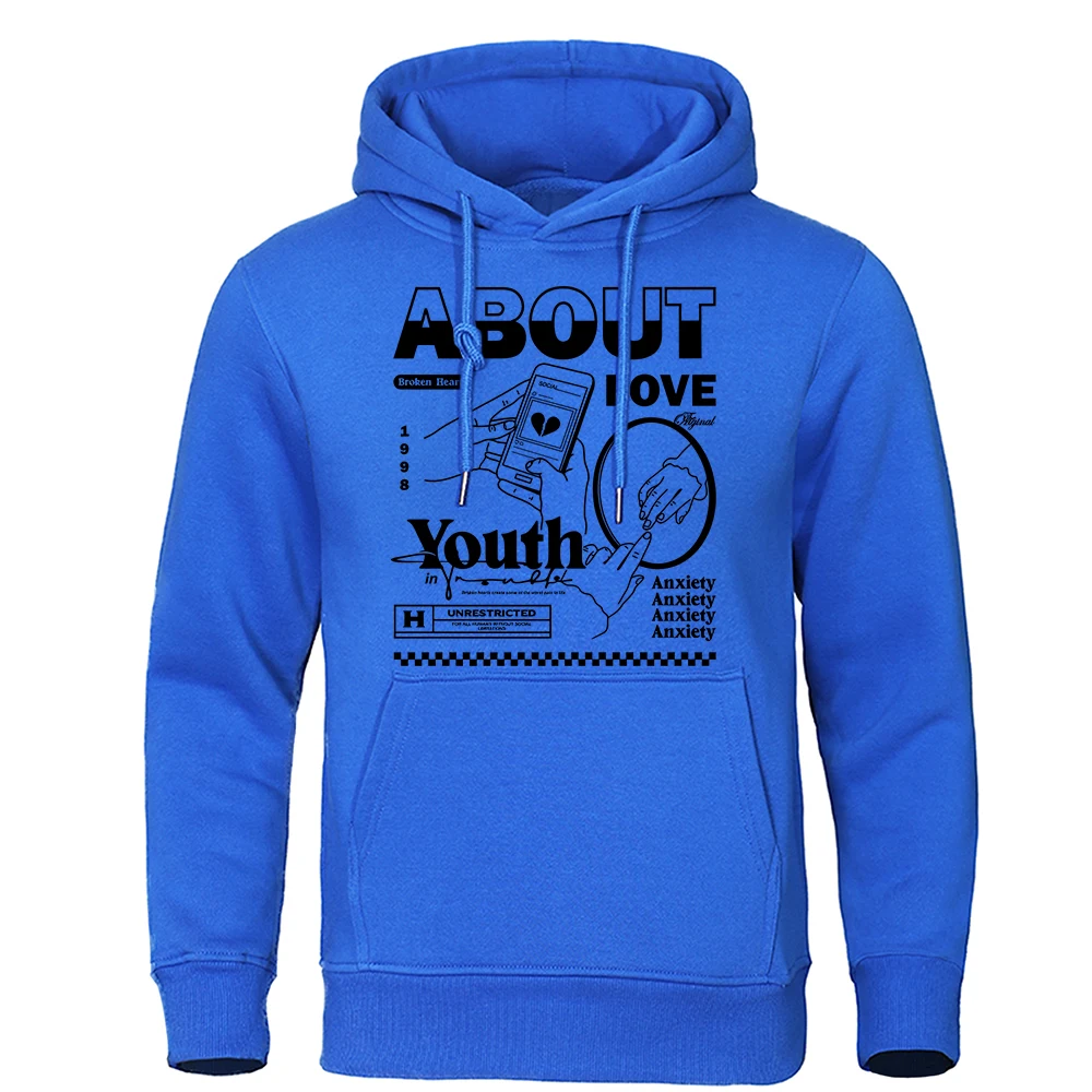 About Love Broken Heart Youth Anxiety Print T Shirt For Men Classical Cotton Tshirt Soft Large Size Top Cool Brand T-Shirt Male