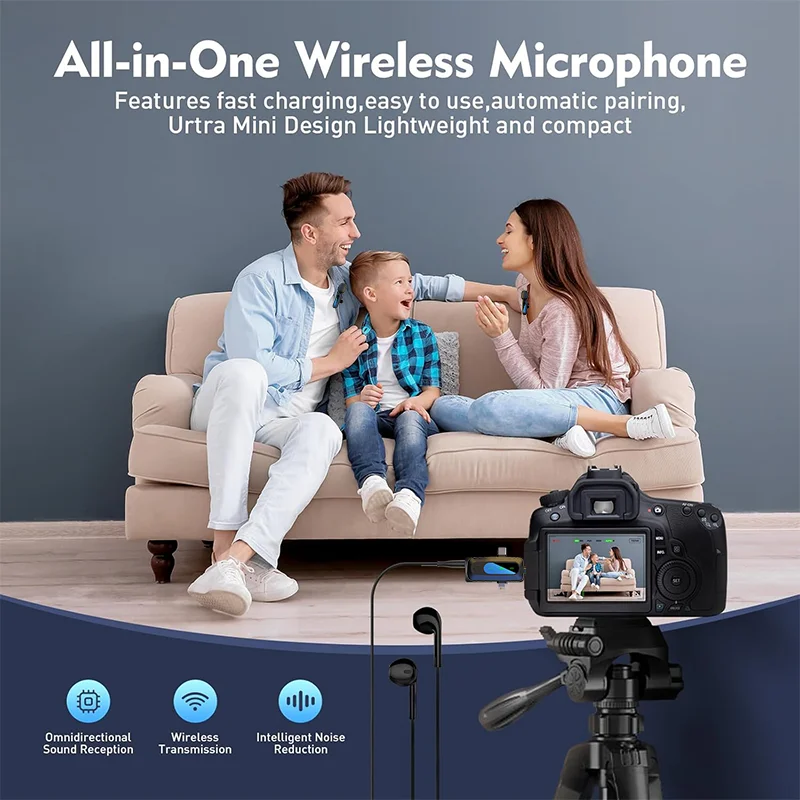 4 in 1 Wireless Lapel Microphone Lavalier Studio Microfono Solapa Inalambrico Mikrofon Do Komputera For Mobile Iphone Camera PC