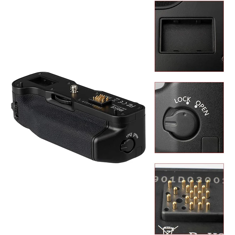 Meike MK-XT1/ XT2/ XT3 Pro Battery Grip for FujiFilm X-T1/T2/T3, LCD Screen & Remote Control, Compatible with NP-W126 Battery