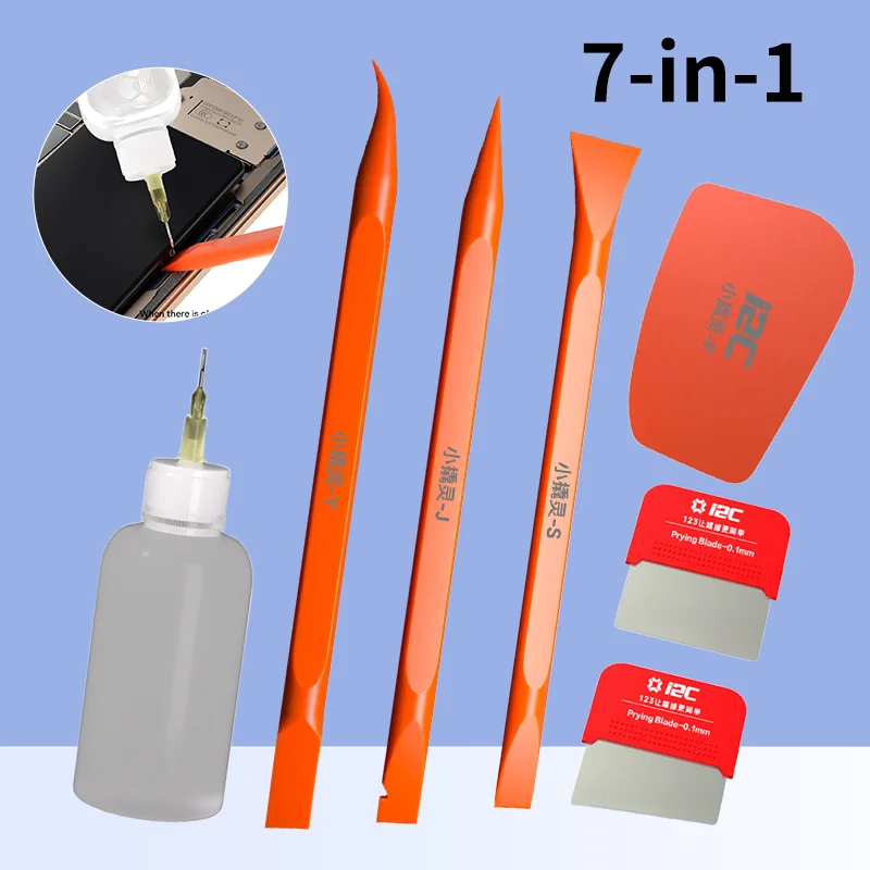 

I2C 7 in 1 Anti-Static Nylon Plastic Spudger Pry Card Set Tool for Openning Screen Phone and Battery Repair Tools set