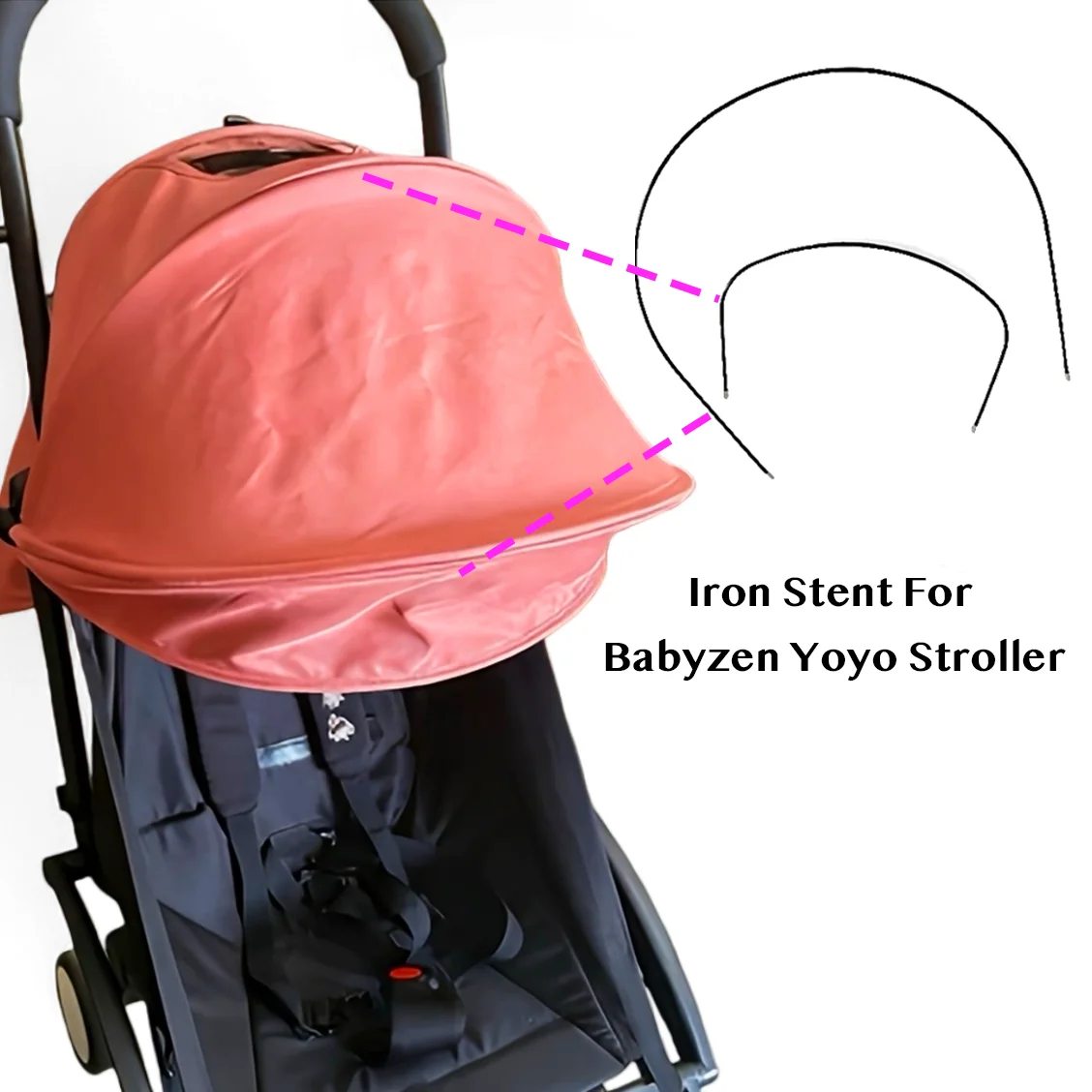 2Pcs Set Baby Stroller Accessories Iron Stent Compatible with Babyzen YOYO